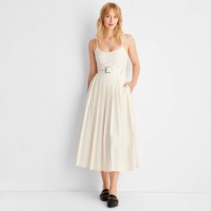 NWT Reese Blutstein Strappy Pleated Dress